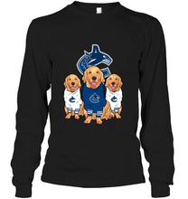 Load image into Gallery viewer, Golden Retriever Vancouver Canucks fan shirt