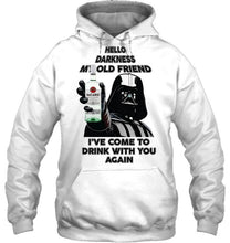 Load image into Gallery viewer, Darth vader loves Bacardi Rum Hello darkness my old friend i've come to drink with you again t shirt