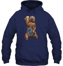 Load image into Gallery viewer, Vancouver Canucks Beer drinking bear shirt