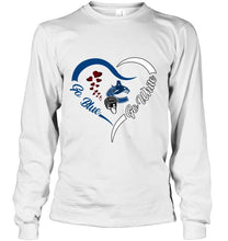Load image into Gallery viewer, Go Blue Go white Vancouver Canucks fan heart shirt