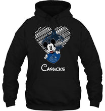 Load image into Gallery viewer, Mickey loves Vancouver Canucks fan shirt