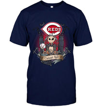 Load image into Gallery viewer, Cincinnati Reds Jack Skellington shirt