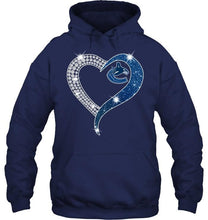 Load image into Gallery viewer, Vancouver Canucks glitter diamond heart shirt