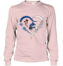 Load image into Gallery viewer, Go Blue Go white Vancouver Canucks fan heart shirt