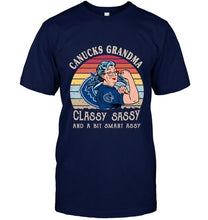 Load image into Gallery viewer, Vancouver Canucks strong grandma classy sassy and a bit smart asy retro art t shirt
