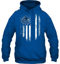 Load image into Gallery viewer, Best Vancouver Canucks dad ever american flag shirt