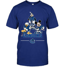 Load image into Gallery viewer, Vancouver Canucks mickey donald goofy fan shirt