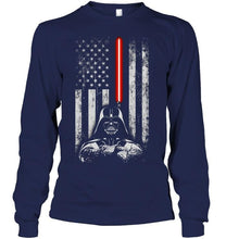 Load image into Gallery viewer, Darth vader star wars american flag t shirt