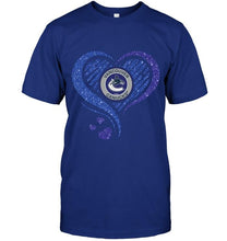 Load image into Gallery viewer, Vancouver Canucks heart glittering shirt