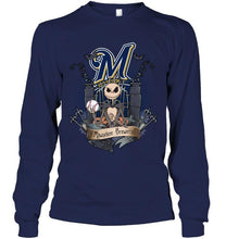 Load image into Gallery viewer, Milwaukee Brewers Jack Skellington shirt