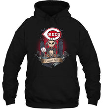 Load image into Gallery viewer, Cincinnati Reds Jack Skellington shirt