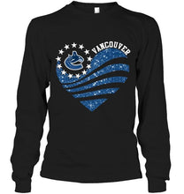 Load image into Gallery viewer, Vancouver Canucks glitter heart shirt