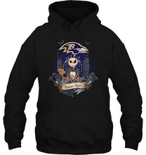 Load image into Gallery viewer, Baltimore Ravens Jack Skellington shirt