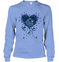 Load image into Gallery viewer, Vancouver Canucks tiny hearts shape hoodie