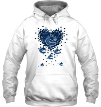 Load image into Gallery viewer, Vancouver Canucks tiny hearts shape hoodie