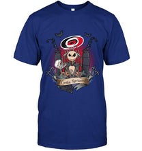 Load image into Gallery viewer, Carolina Hurricanes Jack Skellington shirt