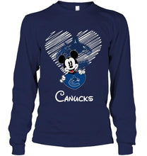 Load image into Gallery viewer, Mickey loves Vancouver Canucks fan shirt