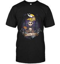 Load image into Gallery viewer, Minnesota Vikings Jack Skellington shirt