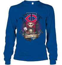 Load image into Gallery viewer, Minnesota Twins Jack Skellington shirt