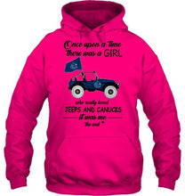 Load image into Gallery viewer, Once upon a time a girl really loved jeeps and Vancouver Canucks it was me shirt