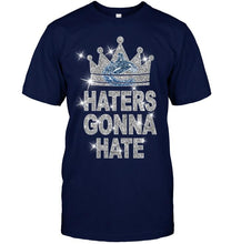 Load image into Gallery viewer, Vancouver Canucks king haters gonna hate crown glitter pattern t shirt