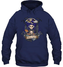 Load image into Gallery viewer, Baltimore Ravens Jack Skellington shirt