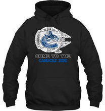 Load image into Gallery viewer, Come to Vancouver Canucks side star wars millennium falcon fan t shirt