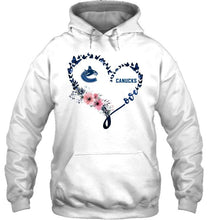 Load image into Gallery viewer, Vancouver Canucks butterfly heart hoodie