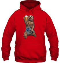 Load image into Gallery viewer, Vancouver Canucks Beer drinking bear shirt