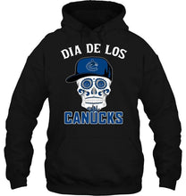 Load image into Gallery viewer, Dia de los Vancouver Canucks sugar skull poco loco shirt