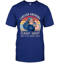 Load image into Gallery viewer, Vancouver Canucks strong grandma classy sassy and a bit smart asy retro art t shirt