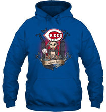 Load image into Gallery viewer, Cincinnati Reds Jack Skellington shirt