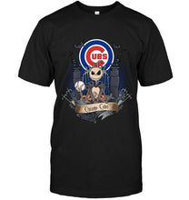 Load image into Gallery viewer, Chicago Cubs Jack Skellington shirt