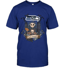 Load image into Gallery viewer, Seattle Seahawks Jack Skellington shirt