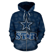 Load image into Gallery viewer, Dallas Cowboys Zip-up Hoodie