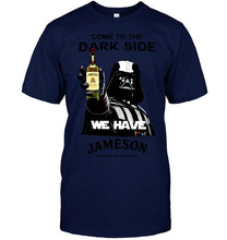 Load image into Gallery viewer, Darth vader loves jameson Hello darkness my old friend i've come to drink with you again t shirt