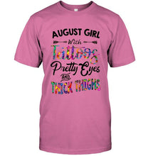 Load image into Gallery viewer, August girl with tattoos pretty eyes and thick thighs Ash T Shirt