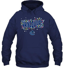 Load image into Gallery viewer, Vancouver Canucks christmas fairy lights t shirt