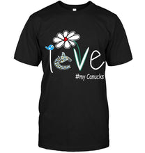Load image into Gallery viewer, Love my Canucks Vancouver Canucks daisy fan shirt