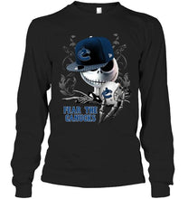 Load image into Gallery viewer, Fear the Vancouver Canucks jack skellington fan shirt