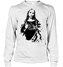 Load image into Gallery viewer, Vancouver Canucks jesus ripped shirt