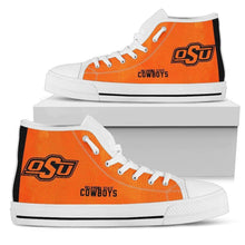 Load image into Gallery viewer, OKLAHOMA STATE COWBOYS HIGH TOP SHOES