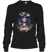 Load image into Gallery viewer, Baltimore Ravens Jack Skellington shirt