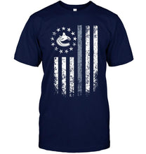 Load image into Gallery viewer, Vancouver Canucks american flag stars shirt