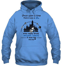 Load image into Gallery viewer, Once upon a time there was girl really loved Vancouver Canucks it was me mickey disney castle shirt