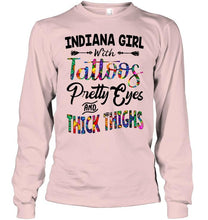 Load image into Gallery viewer, Indiana girl tattoos pretty eyes and thick thighs White T Shirt