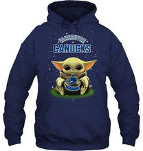 Load image into Gallery viewer, Baby groot loves Vancouver Canucks for fan t shirt