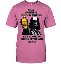 Load image into Gallery viewer, Darth vader loves Jose Cuervo tequila Hello darkness my old friend i've come to drink with you again t shirt