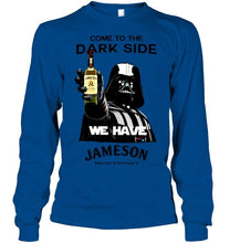 Load image into Gallery viewer, Darth vader loves jameson Hello darkness my old friend i've come to drink with you again t shirt