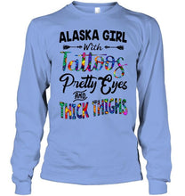Load image into Gallery viewer, Alaska girl tattoos pretty eyes and thick thighs White T Shirt